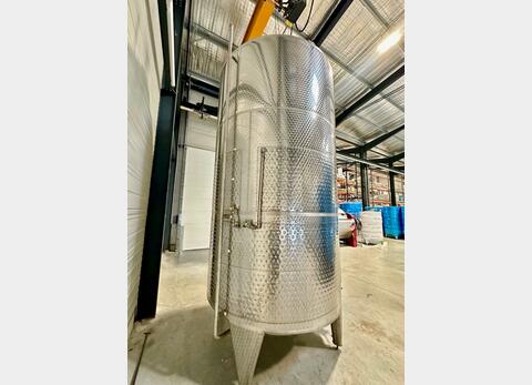 Stainless steel tank - Honeycomb circuit - Flat sloping bottom