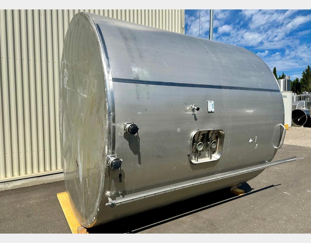 Cuve inox - Fermée - Thermorégulée - Fond plat