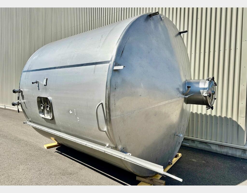 Cuve inox - Fermée - Thermorégulée - Fond plat