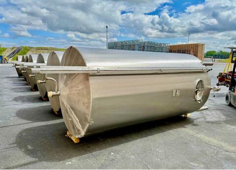 316L stainless steel tank - Vertical cylindrical - Flat bottom on feet