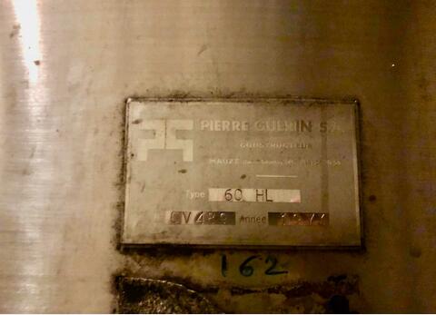 Cuve inox 316L - Fond plat sur pieds 60 HL (6 000 litres) PIERRE GUERIN