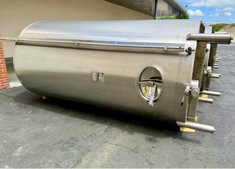 316L stainless steel tank - Vertical cylindrical - Flat bottom on feet