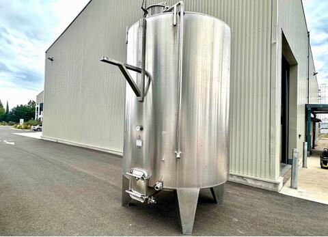 Cuve inox fermée - Thermorégulée - Cylindrique verticale sur pieds