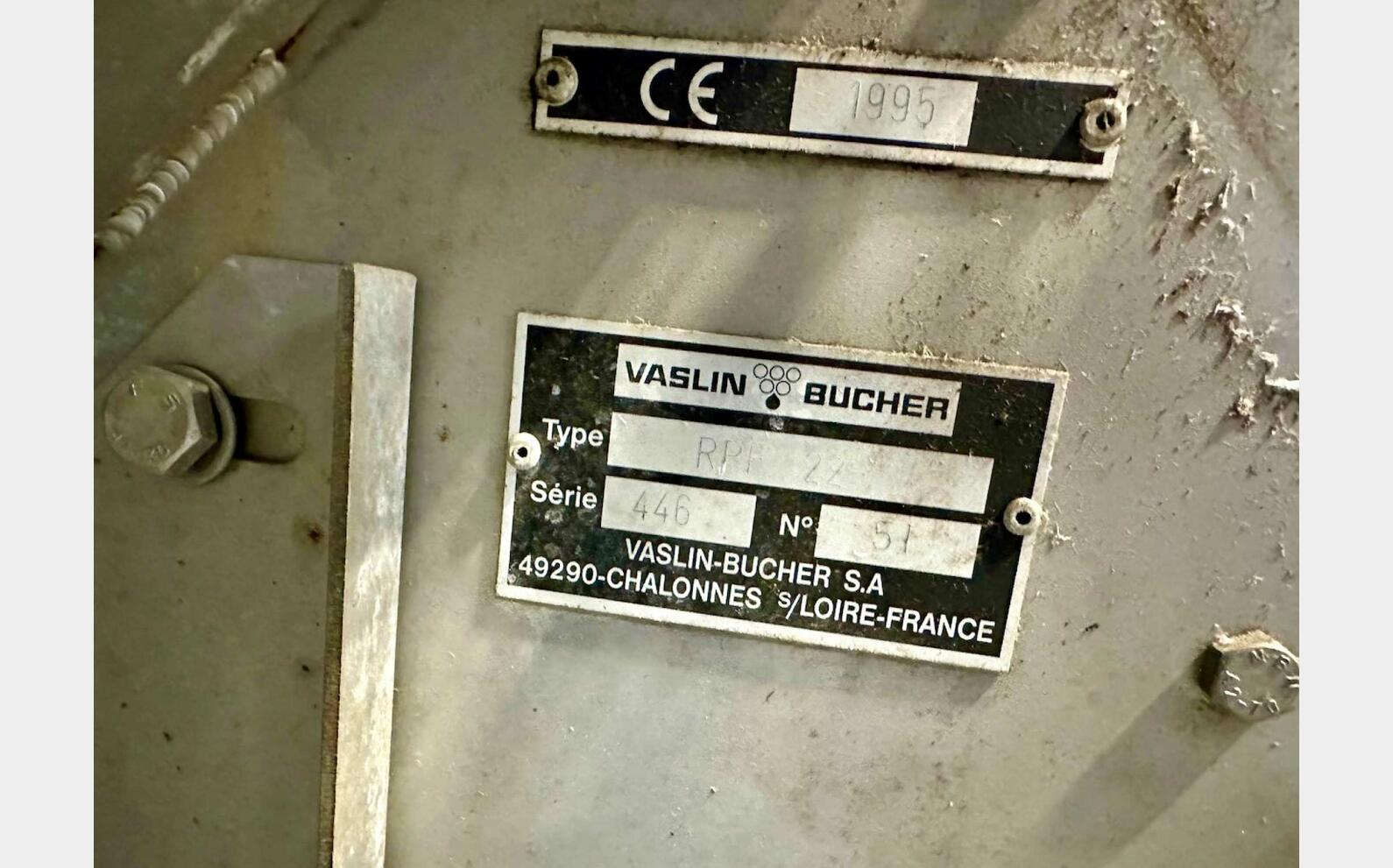 Pressoir - RPF 22 avec RA 22 HL (2 200 litres) BUCHER