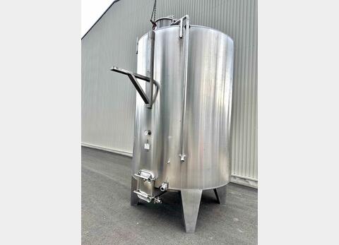 Cuve inox fermée - Thermorégulée - Cylindrique verticale sur pieds