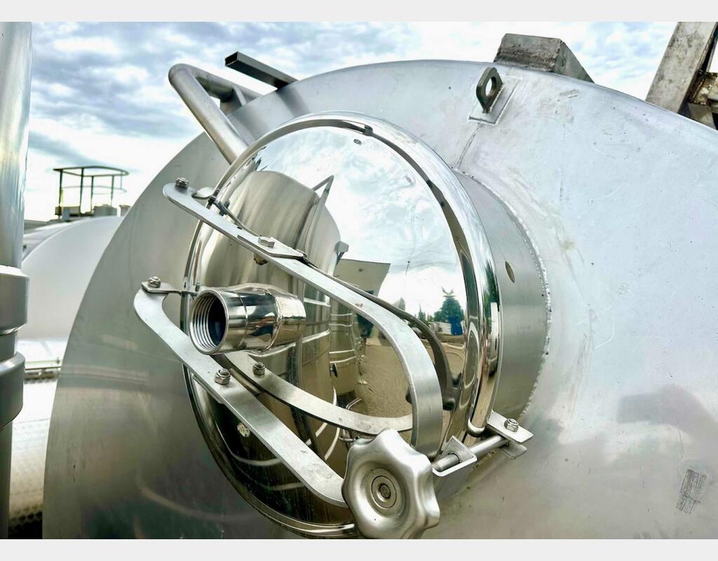 Cuve inox fermée - Thermorégulée - Cylindrique verticale sur pieds