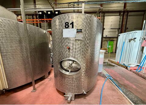 Oval stainless steel tank - Corked - Flat bottom with bunghole