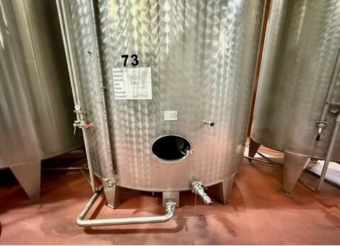 Stainless steel tank with bunghole - Flat bottom on legs
