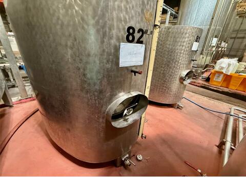 Oval stainless steel tank - Corked - Flat bottom with bunghole