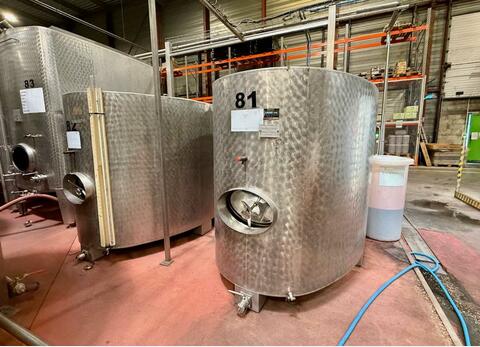Oval stainless steel tank - Corked - Flat bottom with bunghole