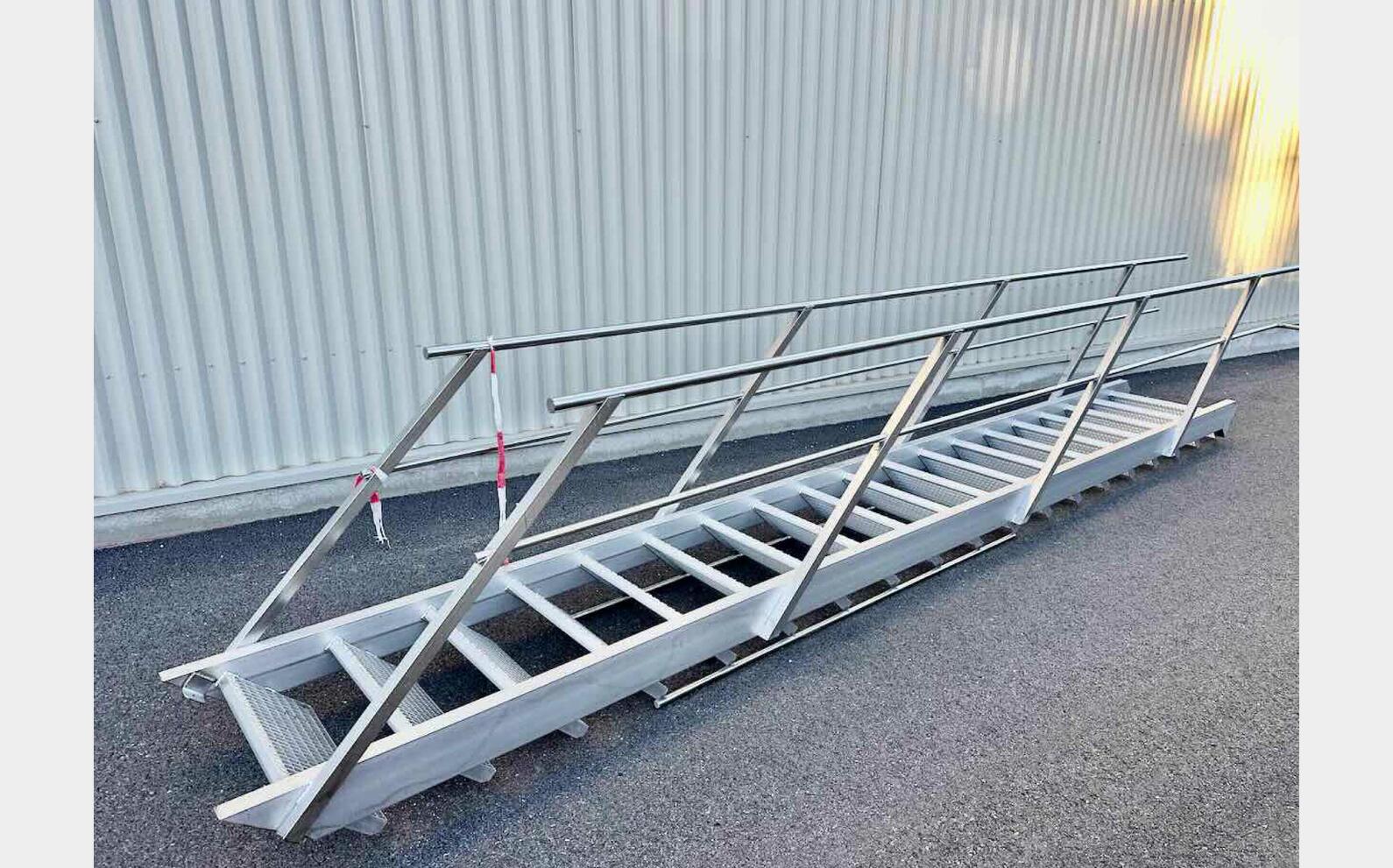 Stainless steel staircase