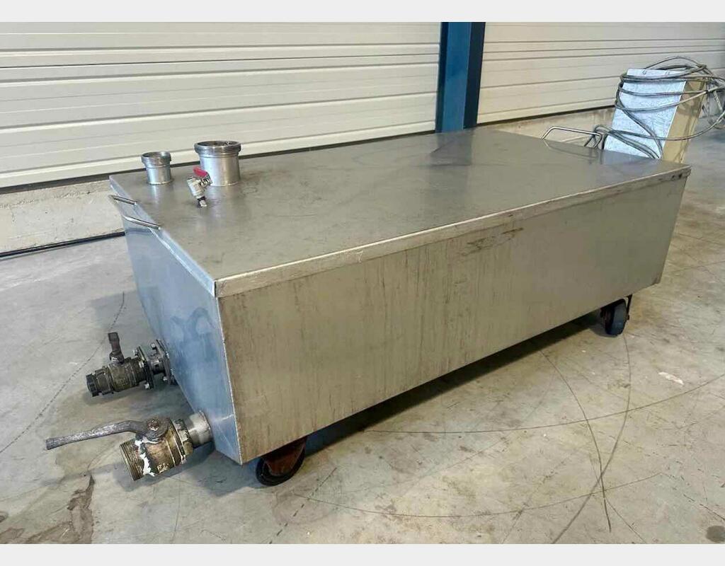 Bac inox avec couvercles - Sur roulette