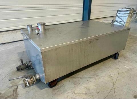 Bac inox avec couvercles - Sur roulette