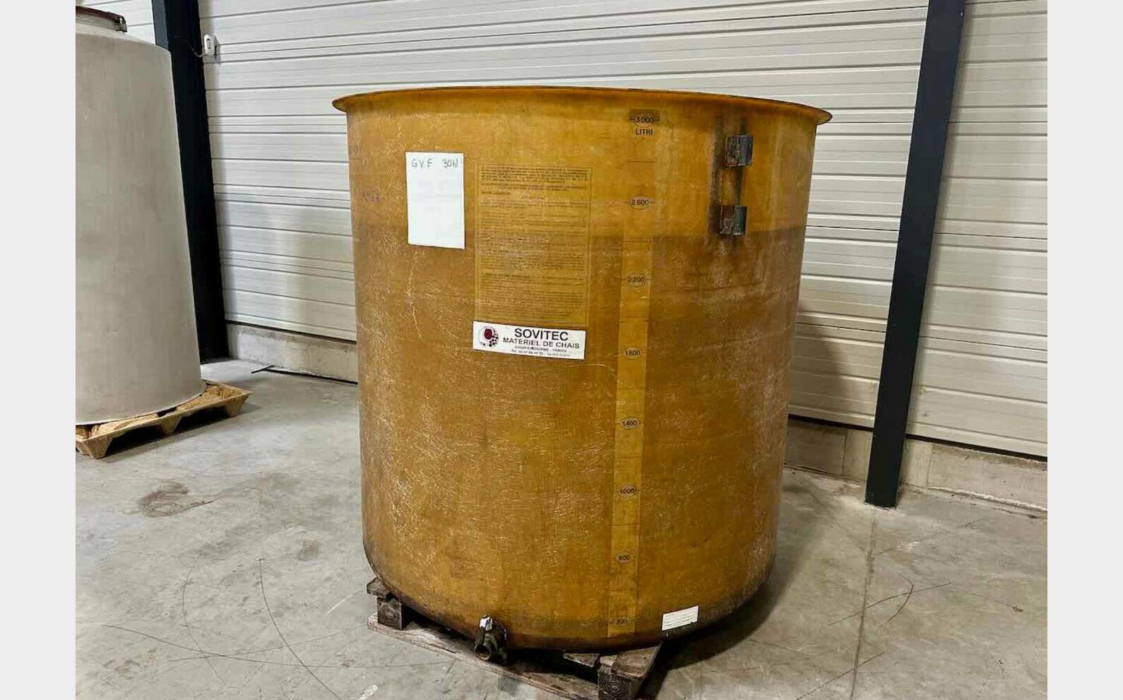 Cuve fibre - Chapeau flottant 30 HL (3 000 litres) SOVITEC