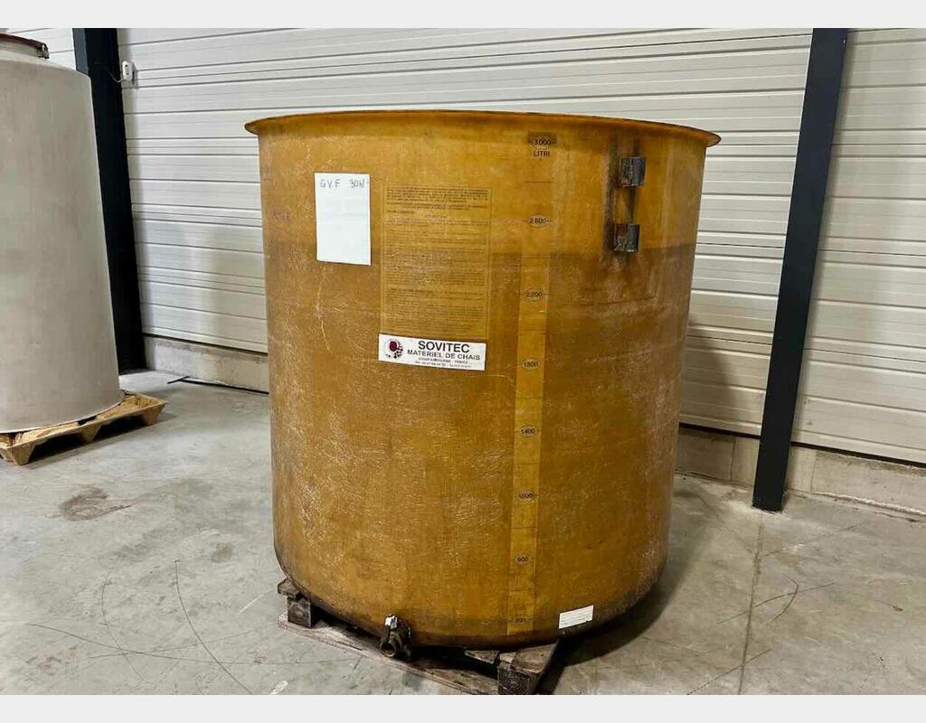 Cuve fibre - Chapeau flottant 30 HL (3 000 litres) SOVITEC