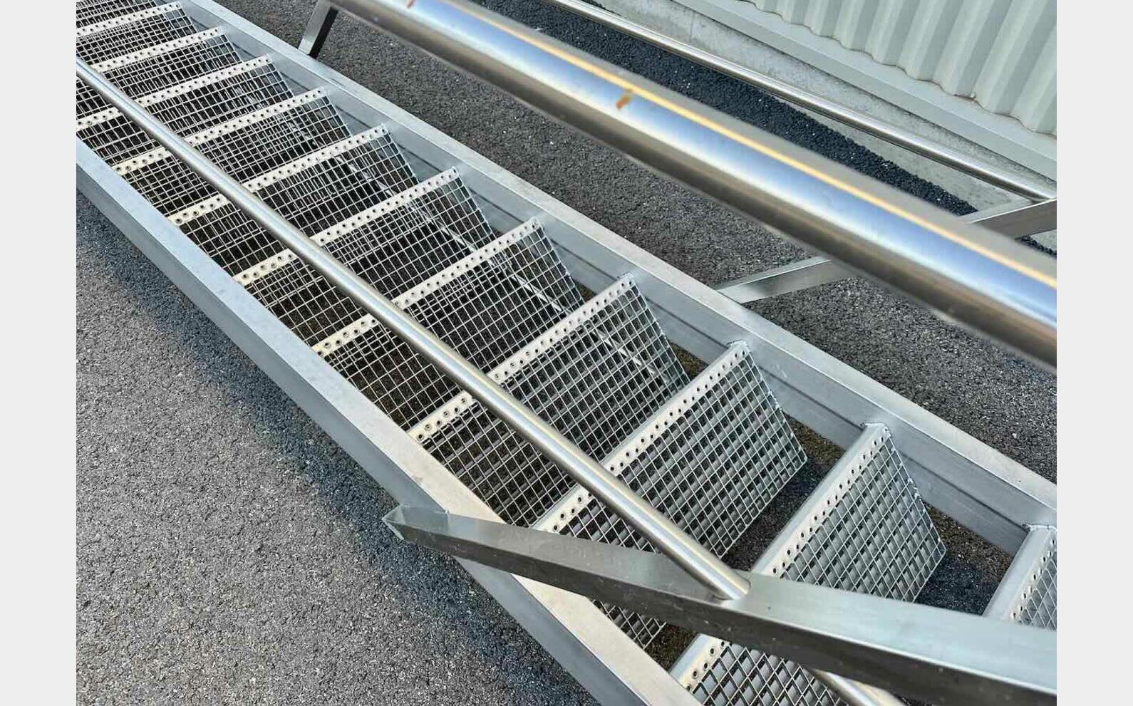 Stainless steel staircase