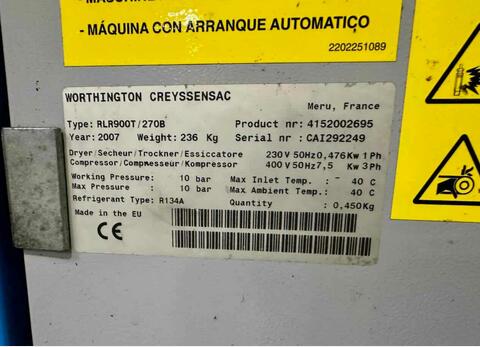 Compresseur - ROLL AIR 900 WORTHINGTON CREYSSENSAC
