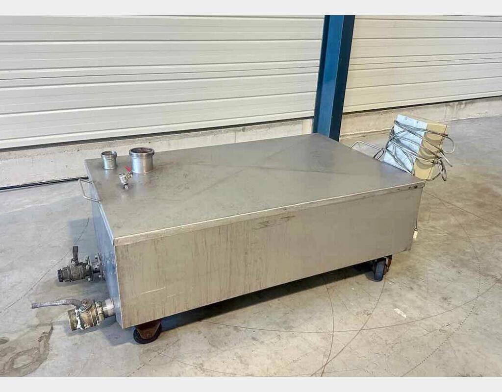 Bac inox avec couvercles - Sur roulette
