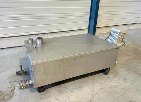 Bac inox avec couvercles - Sur roulette