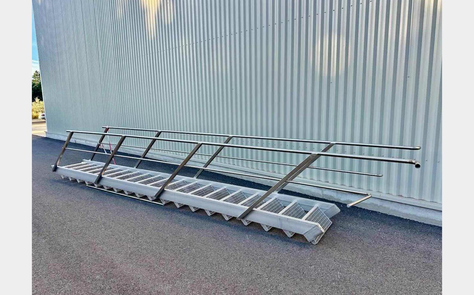 Stainless steel staircase