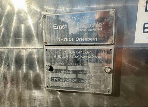Rectangular stainless steel tank - Conical bottom - Outer finish: waxed