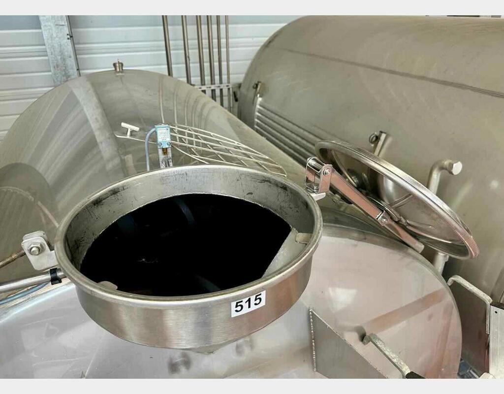 Cuve inox sur bers - Horizontale