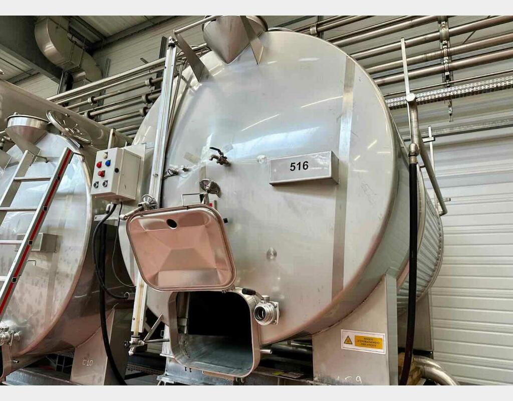 Cuve inox sur bers - Horizontale