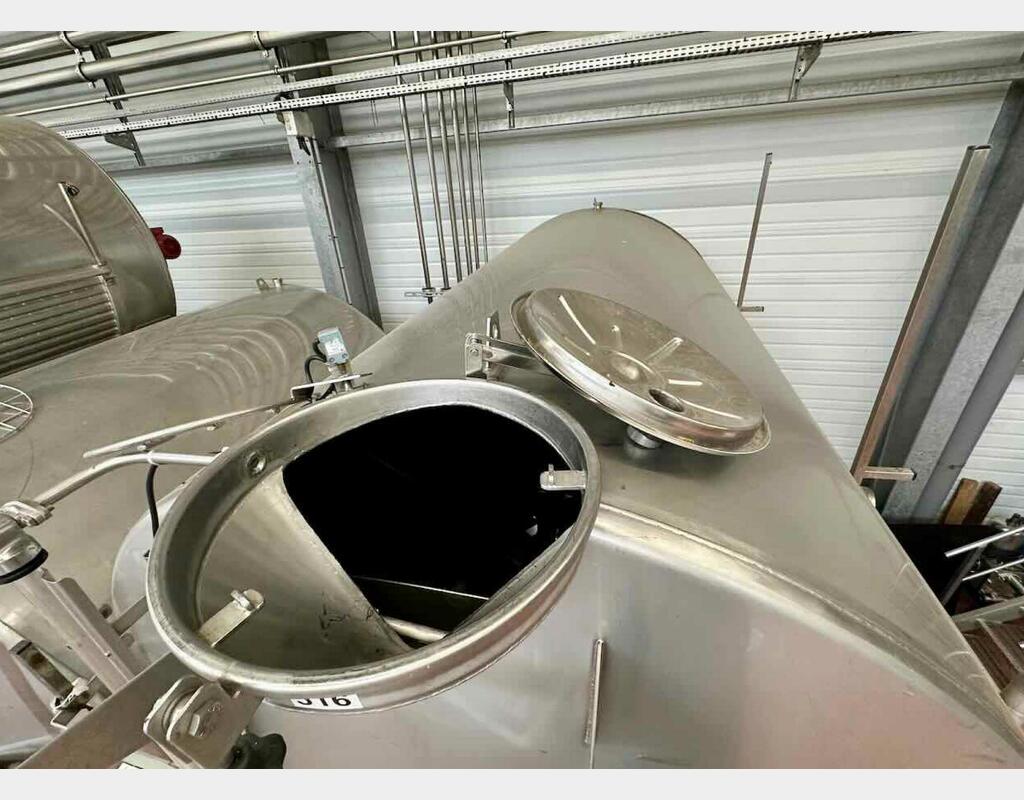 Cuve inox sur bers - Horizontale