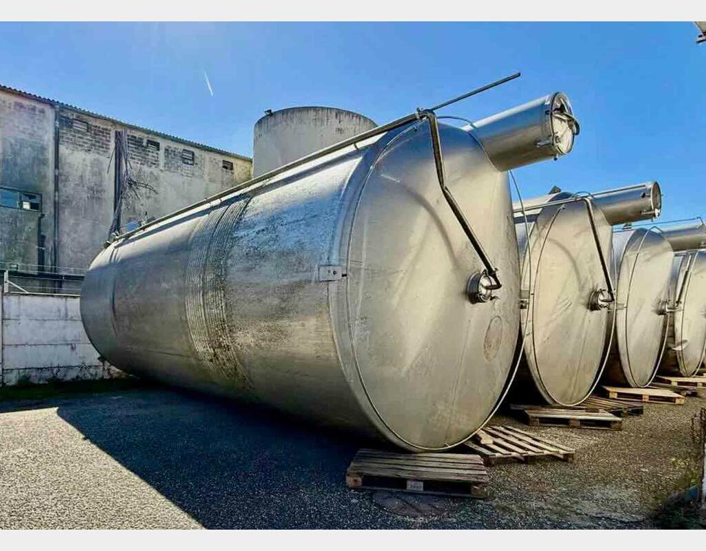 Cuve inox - Fond cuillère sur jupe - Stockage