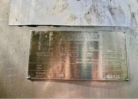 Ss tank - Temperature-controlled 700 HL (70,000 litres) PROMINOX