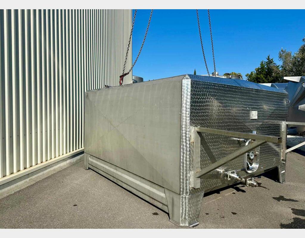 Cuve inox 304 - superposable - Rectangulaire - Sur pieds