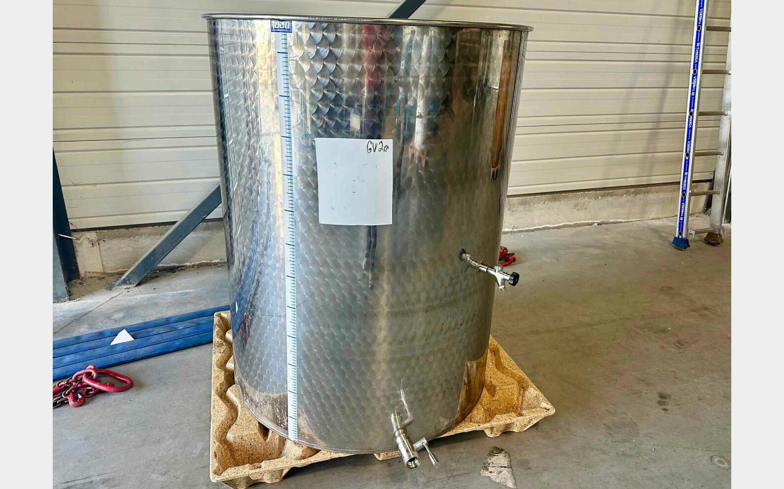 Cuve inox - Chapeau flottant 10 HL (1 000 litres) MARCHISIO