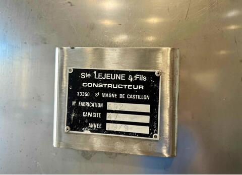 Cuve inox  - Chapeau flottant - Stockage Cuve inox  - Chapeau flottant - Stockage