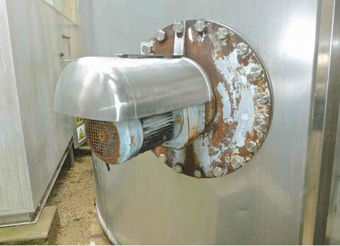 Cuve inox cylindrique verticale agitée - isolée fond plat capacité 1000 hls