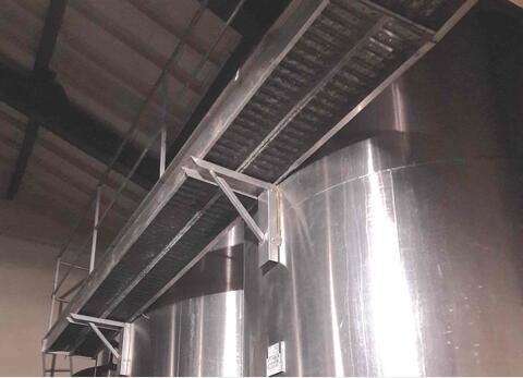 Passerelle inox - avec garde corps