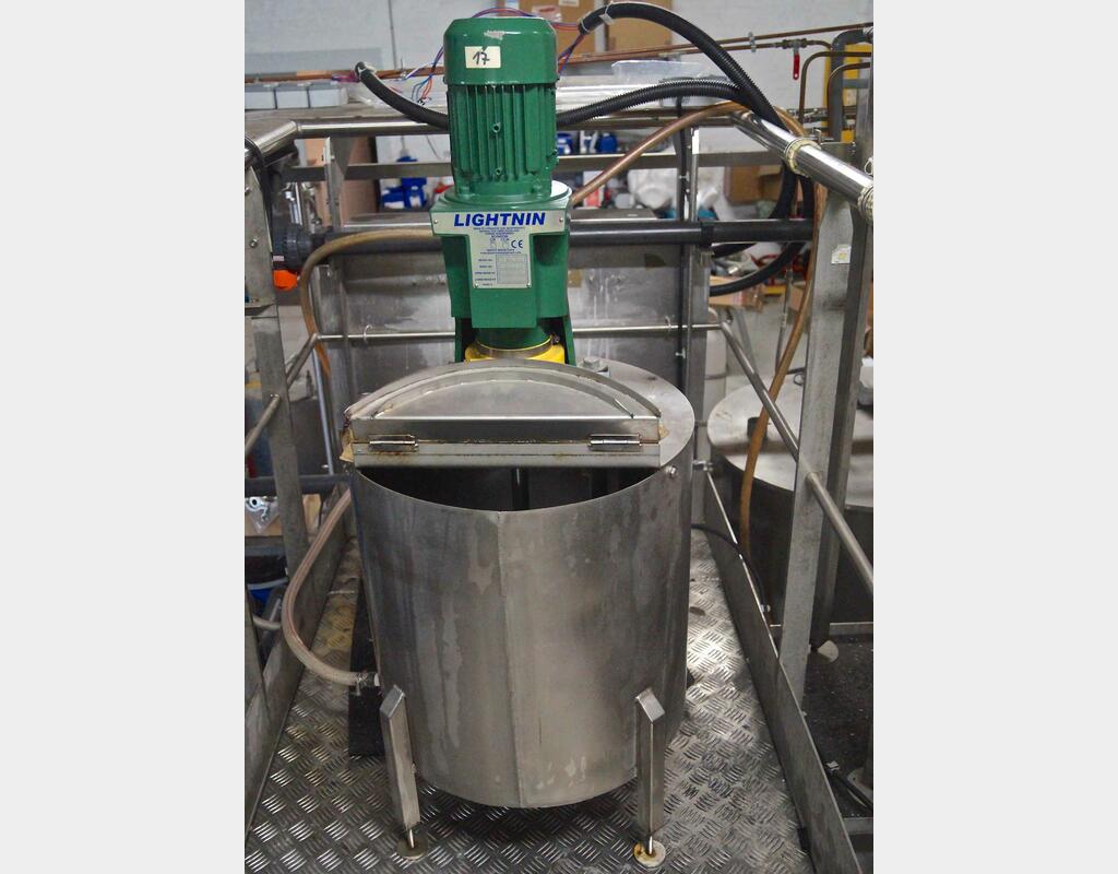 Cuve de mélange inox 316L - Volume : 72 litres