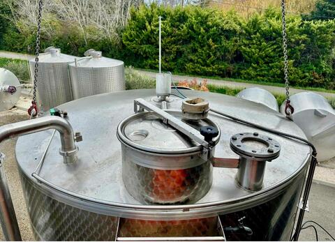 Temperature-controlled stainless steel tank - Self-draining - Conical bottom on legs