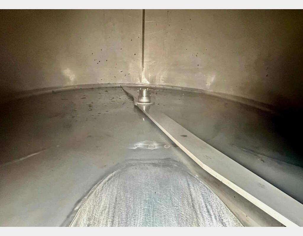 Cuve inox thermorégulée - Autovidante - Fond conique sur pieds