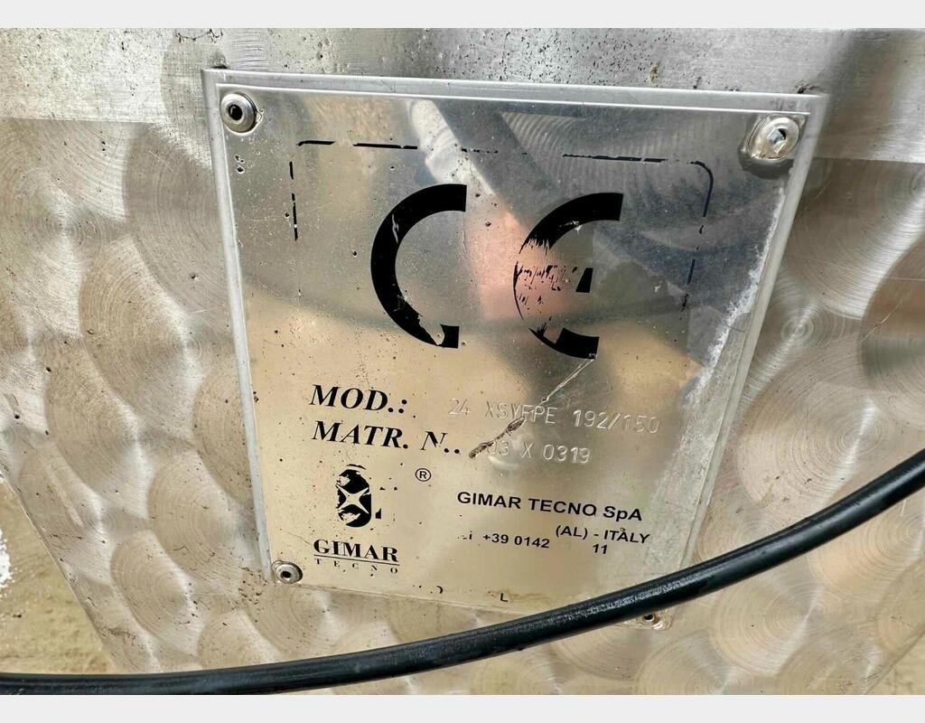 Cuve inox thermorégulée - Autovidante - Fond conique sur pieds