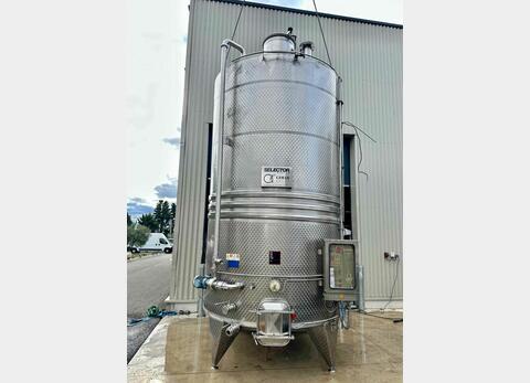 Temperature-controlled stainless steel tank - Self-draining - Conical bottom on legs