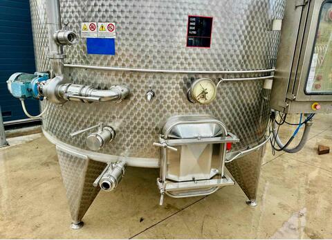 Temperature-controlled stainless steel tank - Self-draining - Conical bottom on legs