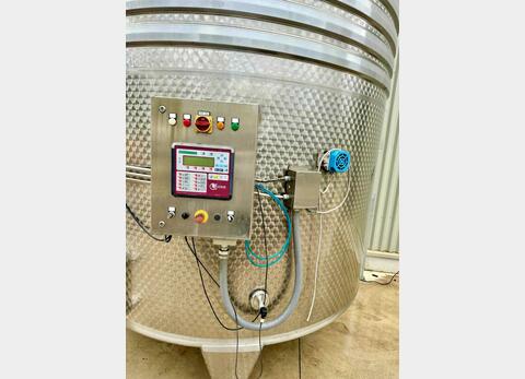 Temperature-controlled stainless steel tank - Conical bottom on legs