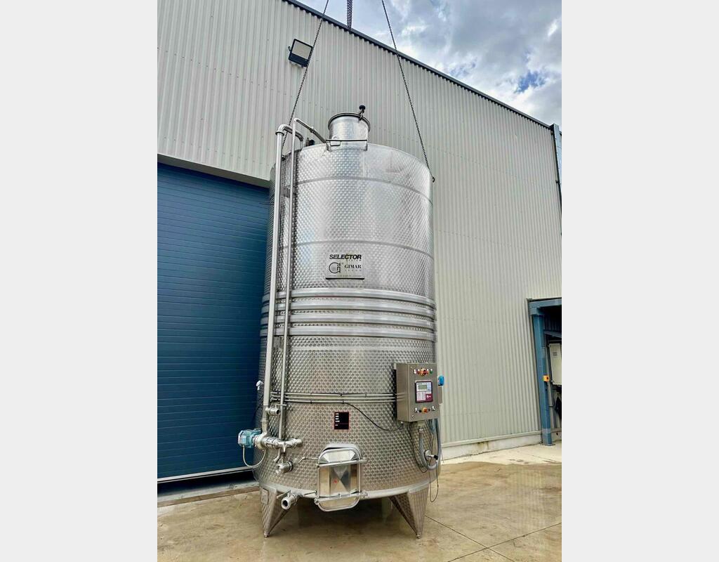 Cuve inox thermorégulée - Fond conique sur pieds