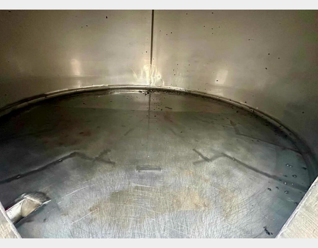 Cuve inox thermorégulée - Fond conique sur pieds