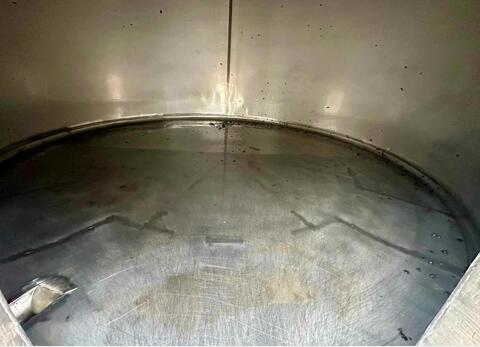 Temperature-controlled stainless steel tank - Conical bottom on legs