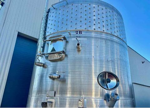 Cuve inox thermorégulée - Fond conique sur pied compartimenté