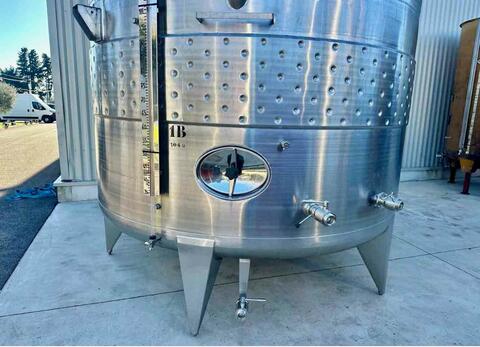 Cuve inox thermorégulée - Fond conique sur pied compartimenté