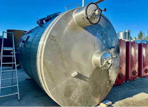 Cuve inox thermorégulée - Fond conique sur pied compartimenté