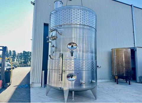 Cuve inox thermorégulée - Fond conique sur pied compartimenté