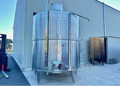 Cuve inox thermorégulée - Fond conique sur pieds